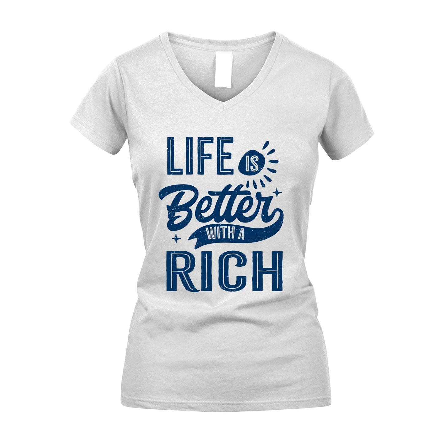 RICH 13K1-116 Personalized Name Quote T-Shirt Life Is Better With Unisex Gift