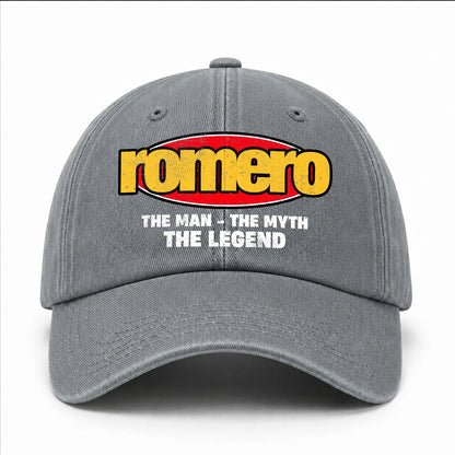 The Man The Myth The Legend Vintage Logo Washed Cap ROMERO 13K1 C162PF
