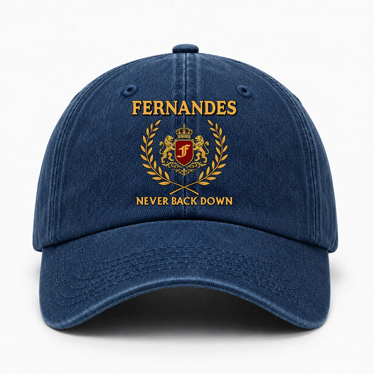 Never Back Down Royal Blue Denim Cap FERNANDES 13K1 C60PF