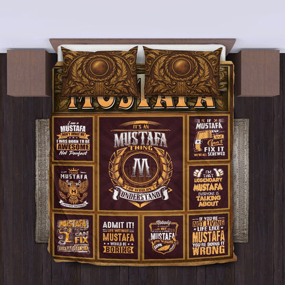 MUSTAFA Limited Edition Personalized Bedding Set 13K1-BS3