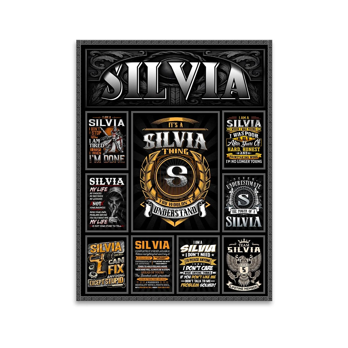 SILVIA Personalized Sponge Floor Mat – Custom Printed Home Decor 13K1-AR2