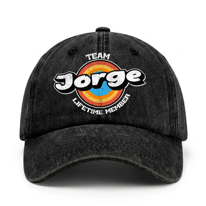 Team Your Name Lifetime Member Logo Cap JORGE 13K1 C66PF