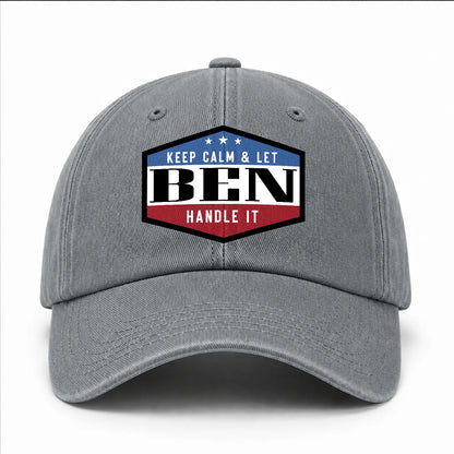 Keep Calm & Let Your Name Handle It Washed Cap BEN 13K1 C87PF