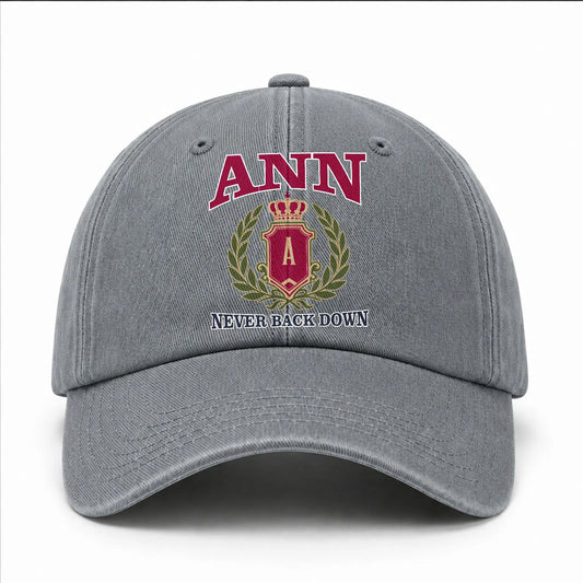 Your Name Never Back Down Royal Washed Cap ANN 13K1 C77PF
