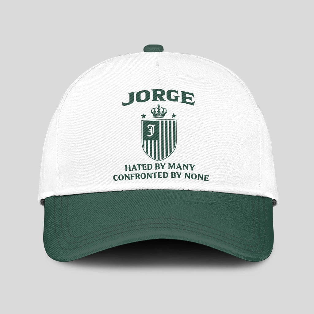 Hated By Many Confronted By None Luxury Logo Cap JORGE 13K1 C41PF