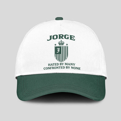 Hated By Many Confronted By None Luxury Logo Cap JORGE 13K1 C41PF