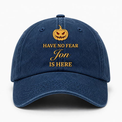 Have No Fear Your Name Is Here Jack O' Lantern Washed Cap JON 13K1 C165PF