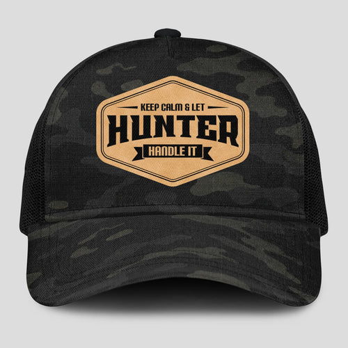 Keep Calm & Let Your Name Handle It Dark Camo Mesh Cap HUNTER 13K1 C195PF