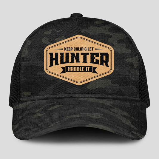 Keep Calm & Let Your Name Handle It Dark Camo Mesh Cap HUNTER 13K1 C195PF