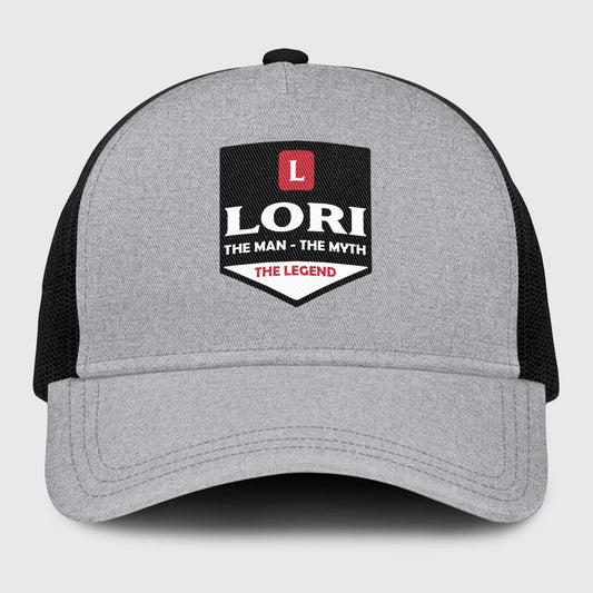 The Man The Myth The Legend Gray Mesh Cap LORI 13K1 C189PF