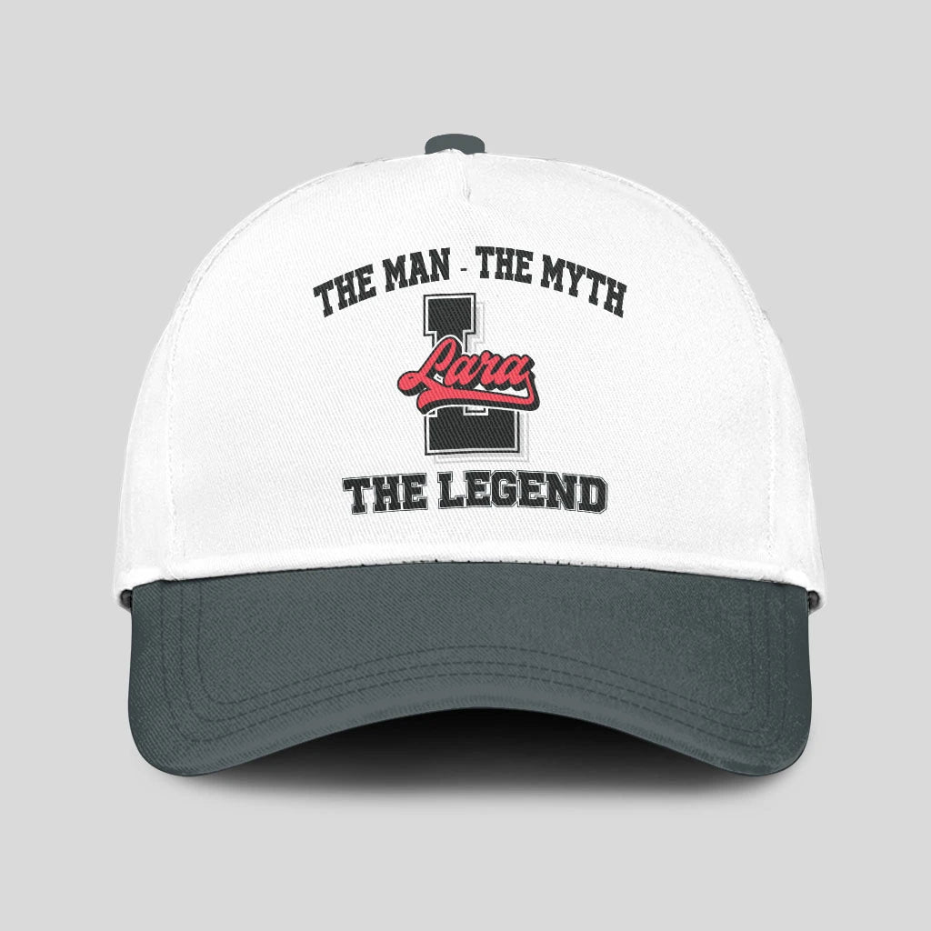 The Man The Myth The Legend Custom Initial Letter And Name Cap LARA 13K1 C38PF