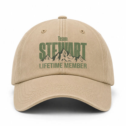 Team Your Name Lifetime Member Mountain Cap STEWART 13K1 C58PF