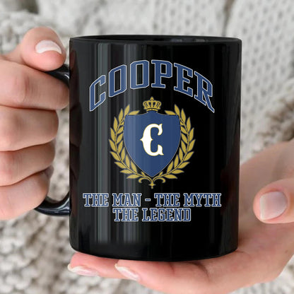 The Man The Myth The Legend Blue And Yellow Logo Mug COOPER 13K1 MG24