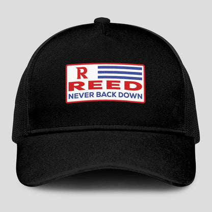 Never Back Down Vintage America Black Mesh Cap REED 13K1 C207PF