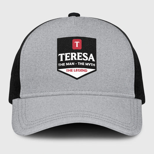 The Man The Myth The Legend Gray Mesh Cap TERESA 13K1 C189PF