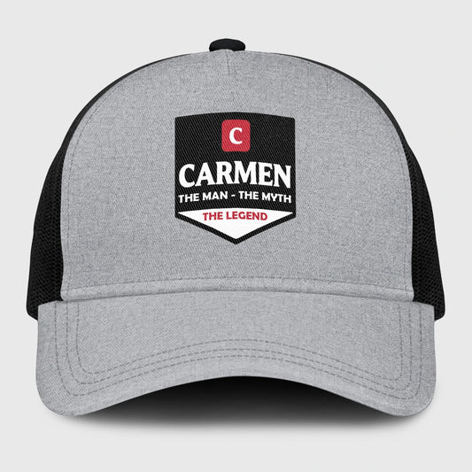 The Man The Myth The Legend Gray Mesh Cap CARMEN 13K1 C189PF