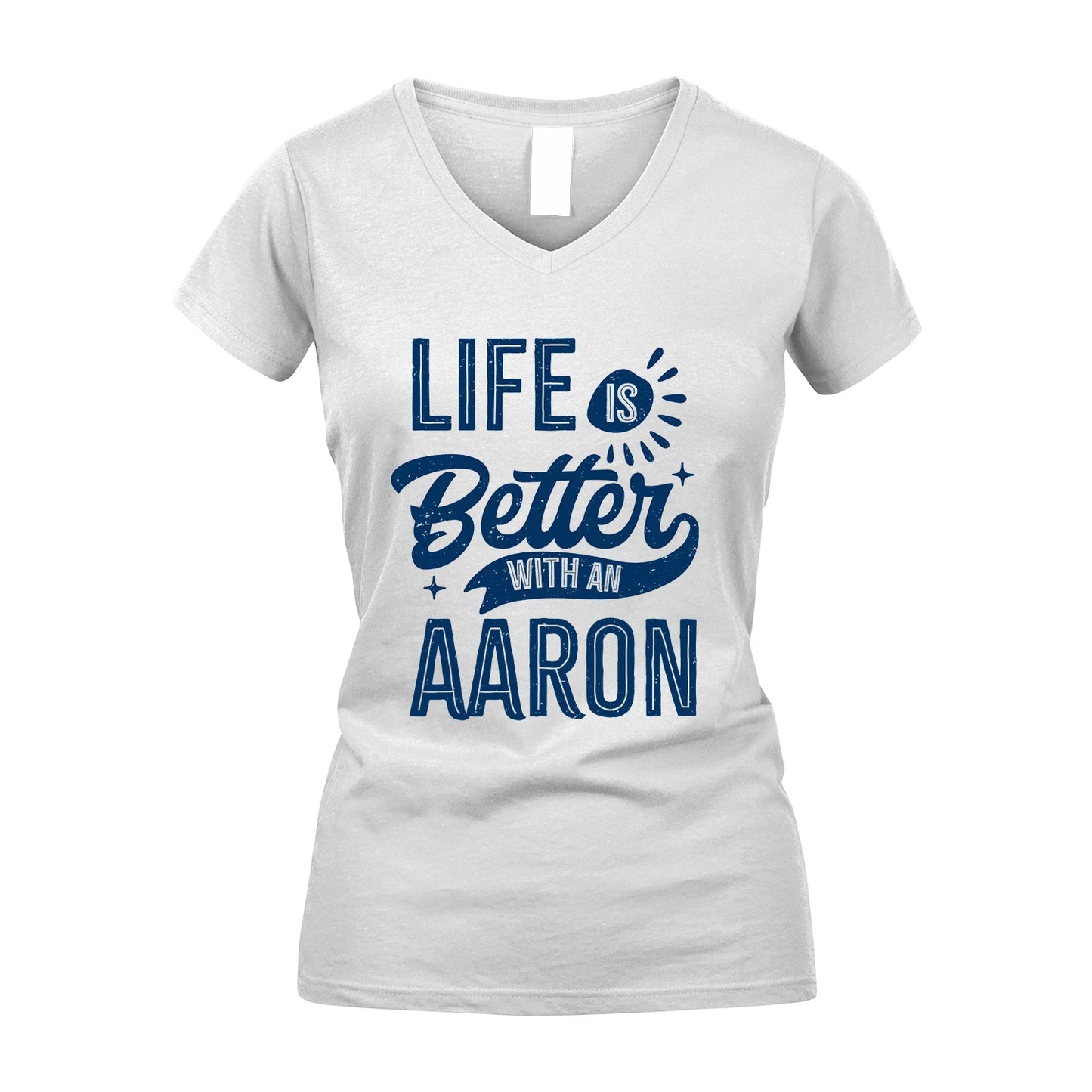 AARON 13K1-116 Personalized Name Quote T-Shirt Life Is Better With Unisex Gift