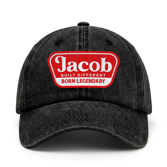 Built Different Born Legendary Red Logo Washed Cap JACOB 13K1 C63PF