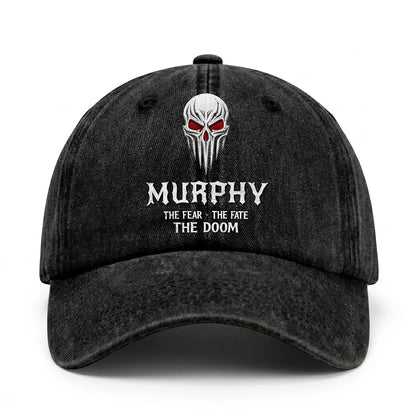 Your Name The Fear The Fate The Doom Skull Washed Cap MURPHY 13K1 C98PF