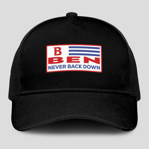 Never Back Down Vintage America Black Mesh Cap BEN 13K1 C207PF