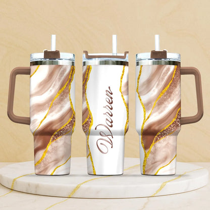 WARREN 40oz Personalized Tumbler Cup with Straw | Custom Stainless Steel Mug 13K1-TB1