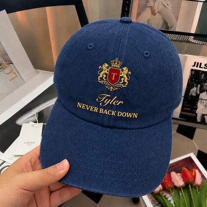 Never Back Down Luxury Washed Cap Cap TYLER 13K1 C168PF