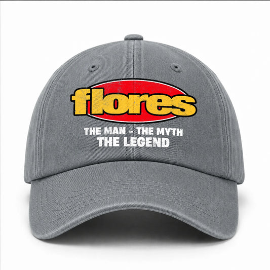 The Man The Myth The Legend Vintage Logo Washed Cap FLORES 13K1 C162PF