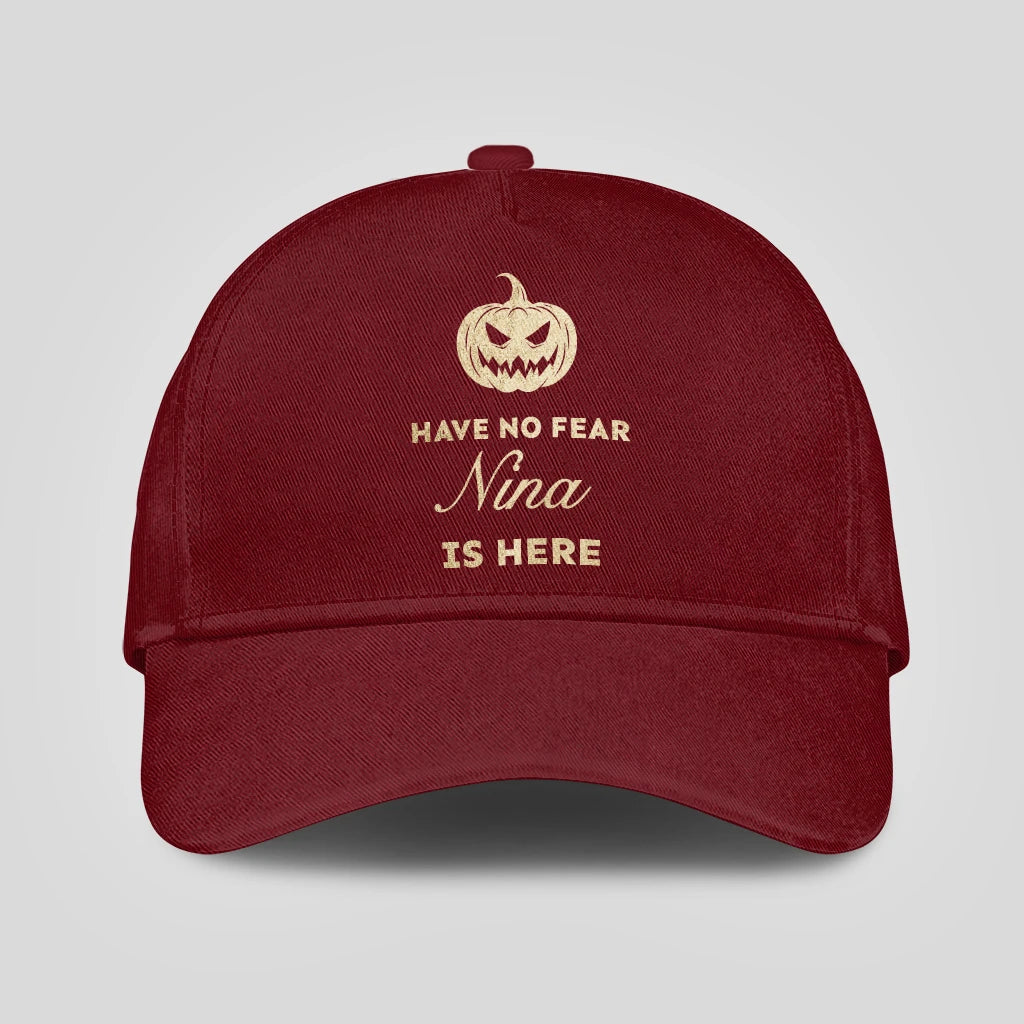 Have No Fear Your Name Is Here Halloween Pumpkin Burgundy NINA 13K1 C163PF