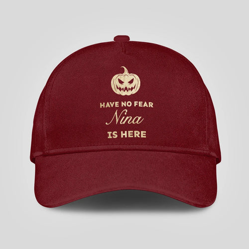 Have No Fear Your Name Is Here Halloween Pumpkin Burgundy NINA 13K1 C163PF