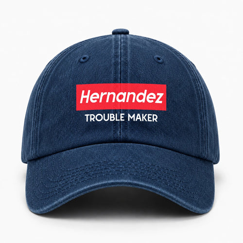 Trouble Maker Red Logo Washed Cap HERNANDEZ 13K1 C140PF