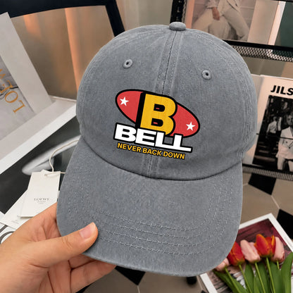 Never Back Down With Your Name And Initial Letter Washed Cap BELL 13K1 C82PF