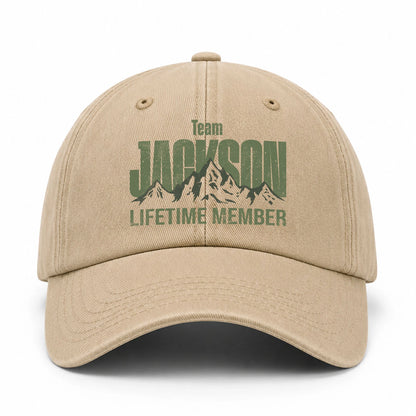 Team Your Name Lifetime Member Mountain Cap JACKSON 13K1 C58PF