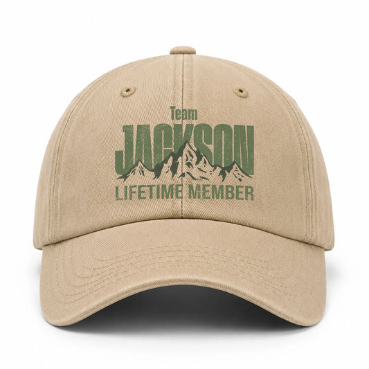 Team Your Name Lifetime Member Mountain Cap JACKSON 13K1 C58PF
