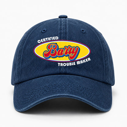 Certified Your Name Trouble Maker Washed Cap BARRY 13K1 C73PF