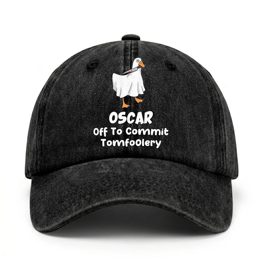 Off To Commit Tomfoolery Funny Goose Washed Cap OSCAR 13K1 C131PF