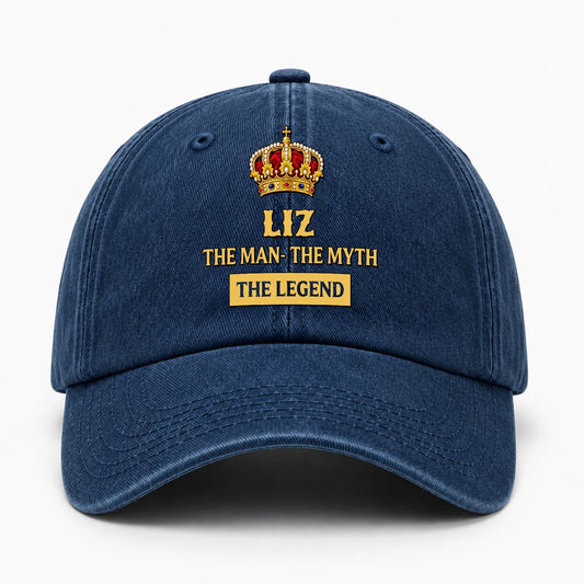 The Man The Myth The Legend King Crown Washed Cap LIZ 13K1 C146PF