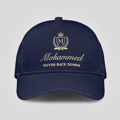 Never Back Down Luxury Crest Navy Cap MOHAMMED 13K1 C167PF