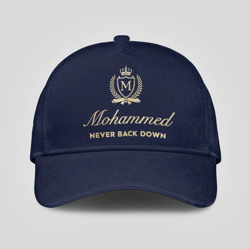 Never Back Down Luxury Crest Navy Cap MOHAMMED 13K1 C167PF