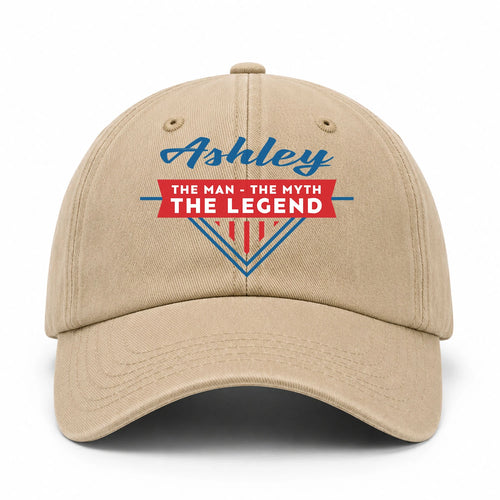 The Man The Myth The Legend Logo Washed Cap ASHLEY 13K1 C37PF