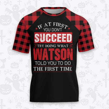 WATSON Buffalo Plaid Pajamas Set Tshirt & Pants 13K1-EV2