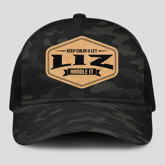 Keep Calm & Let Your Name Handle It Dark Camo Mesh Cap LIZ 13K1 C195PF