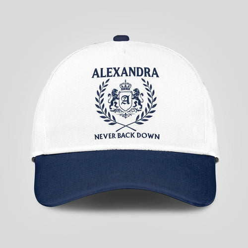 Never Back Down Blue And White Cap ALEXANDRA 13K1 C59PF