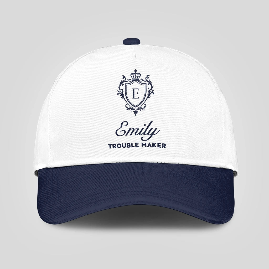 Trouble Maker Funny Blue And White Cap EMILY 13K1 C152PF
