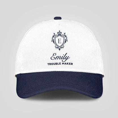 Trouble Maker Funny Blue And White Cap EMILY 13K1 C152PF