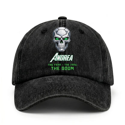 The Fear The Fate The Doom Skull Washed Cap ANDREA 13K1 C99PF