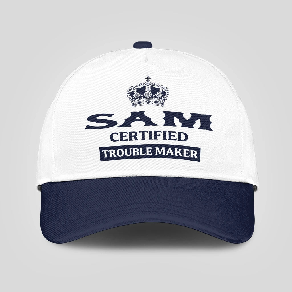 Certified Your Name Trouble Maker Washed Cap SAM 13K1 C148PF