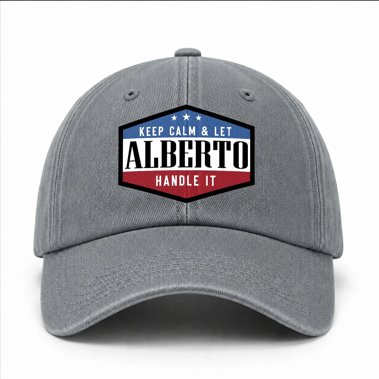 Keep Calm & Let Your Name Handle It Washed Cap ALBERTO 13K1 C87PF