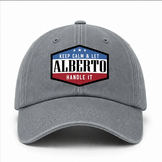 Keep Calm & Let Your Name Handle It Washed Cap ALBERTO 13K1 C87PF
