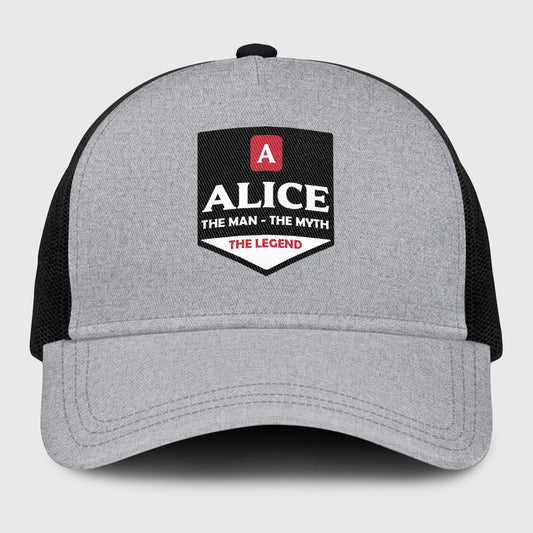 The Man The Myth The Legend Gray Mesh Cap ALICE 13K1 C189PF