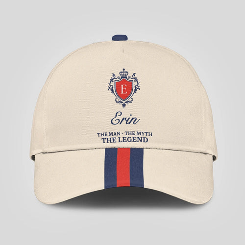 The Man The Myth The Legend Blue And Red Striped Cap ERIN 13K1 C117PF